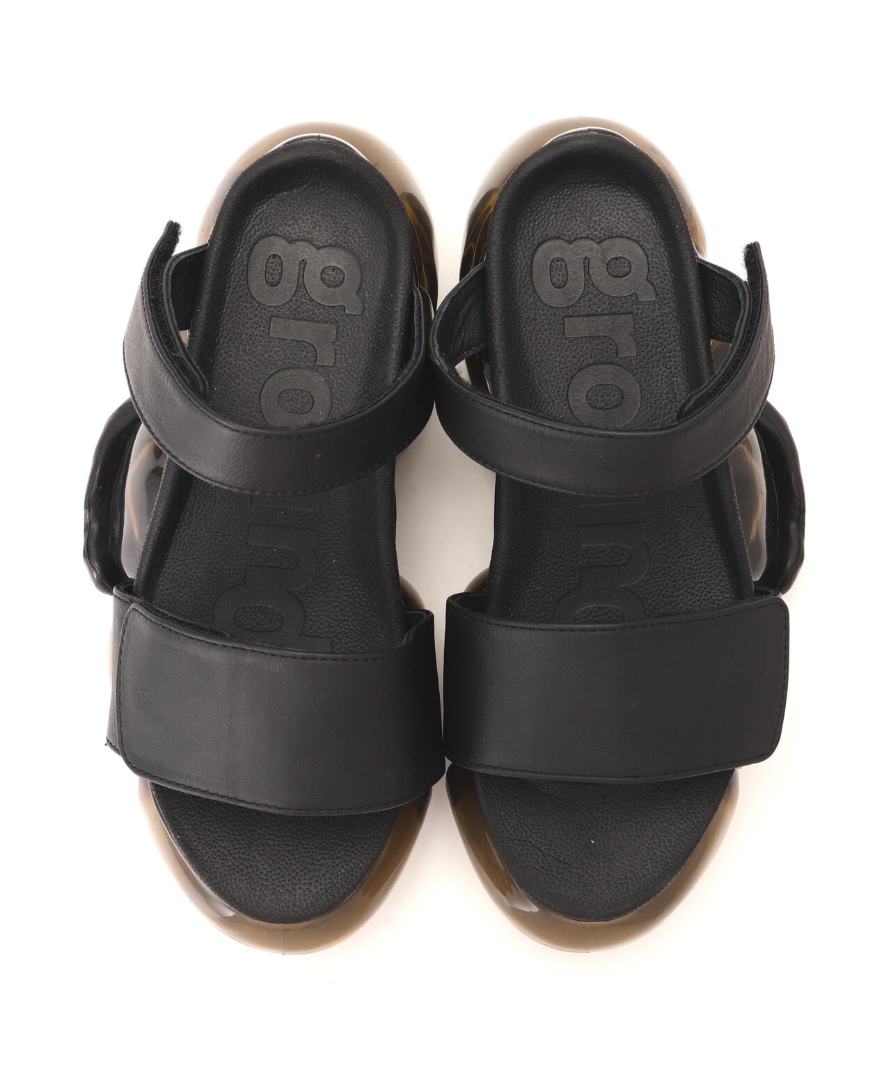 grounds/グラウンズ/MOOPIE LEATHER SANDAL BLACK