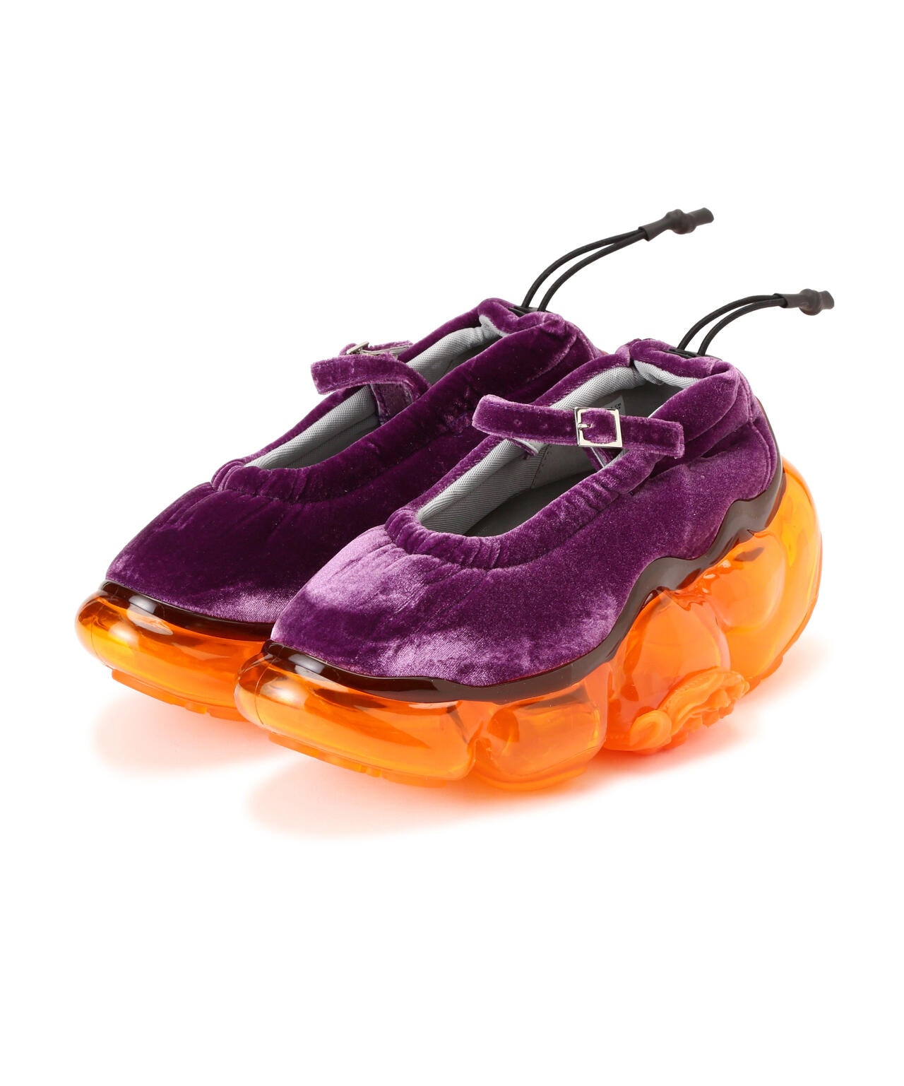 grounds/グラウンズ/MOOPIE PUMPS PURPLE VELVET/ORANGE