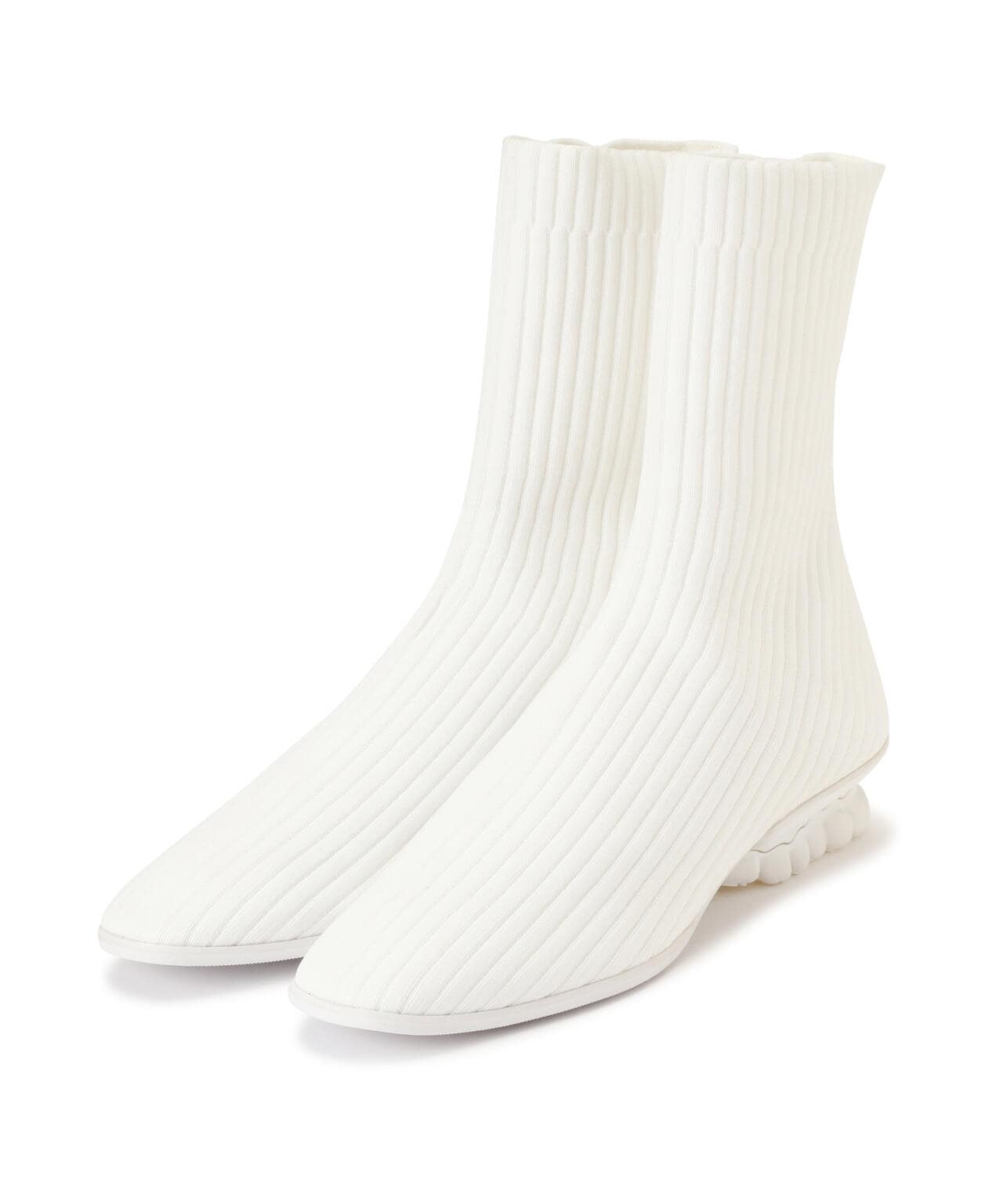 grounds/グラウンズ/BABY JEWELRY RIB SOCK WHITE