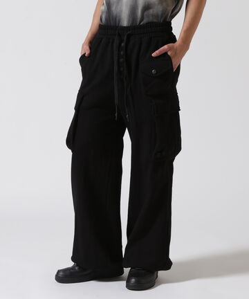 KMRii/ケムリ/Sweat Wide Cargo Pants