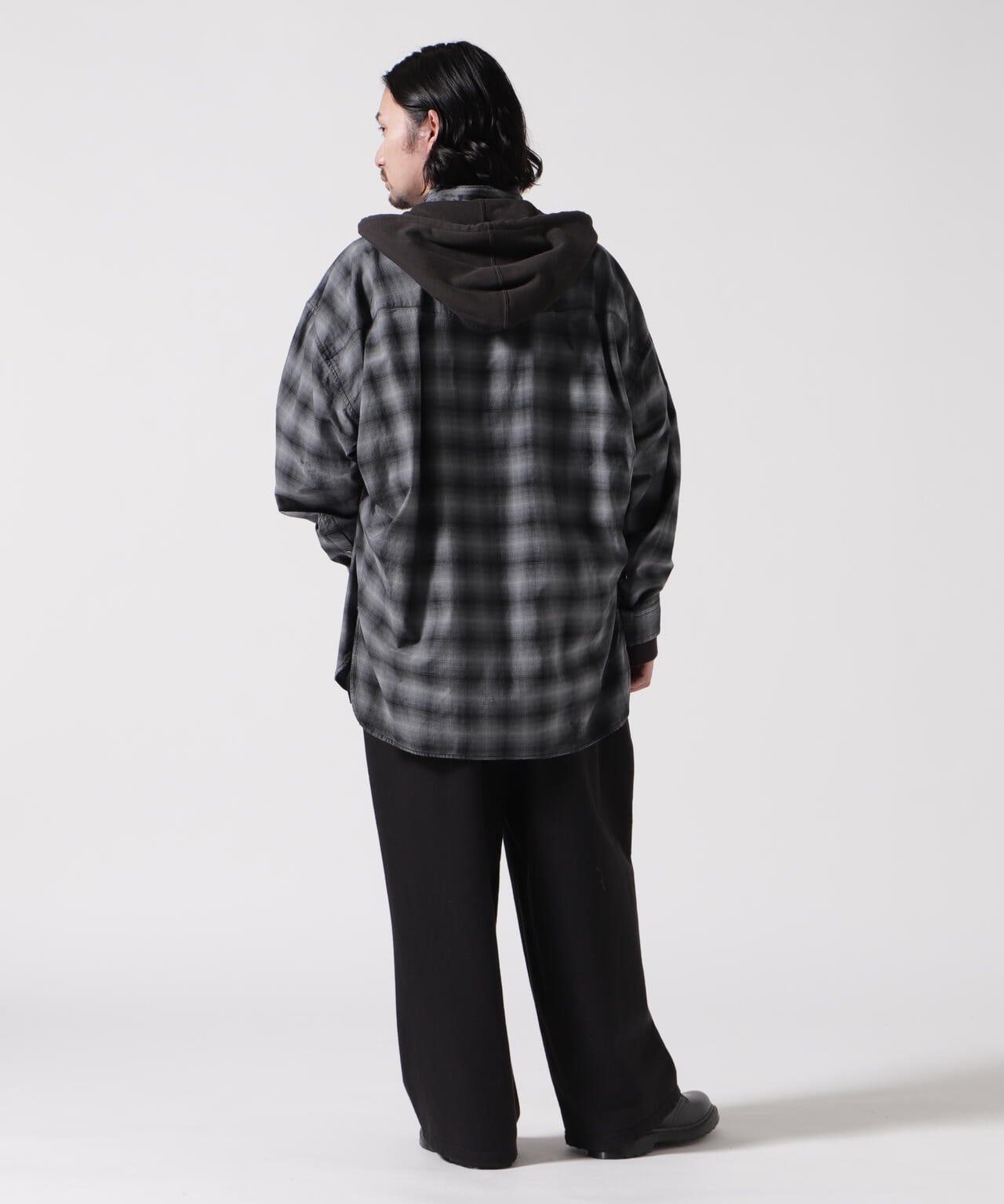 Maison MIHARAYASUHIRO/メゾン ミハラヤスヒロ/Hoodie Combine Checkered Shirt