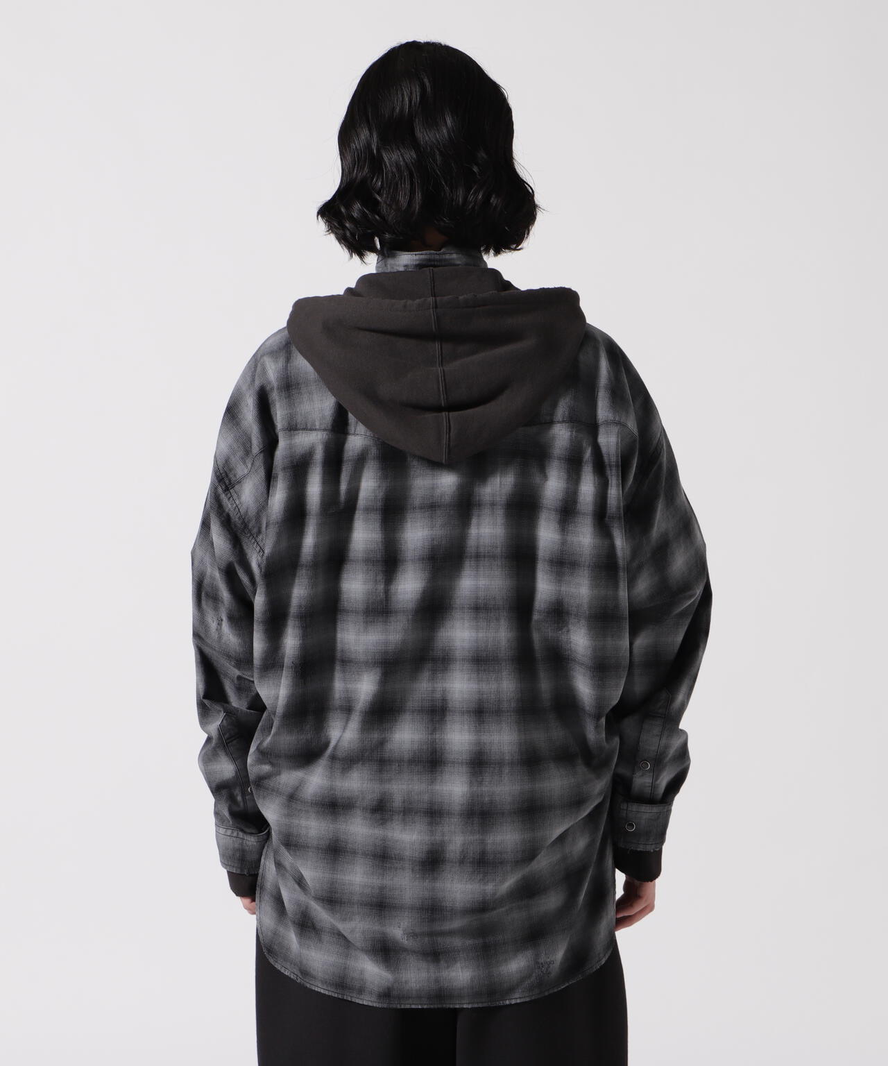 Maison MIHARAYASUHIRO/メゾン ミハラヤスヒロ/Hoodie Combine Checkered Shirt