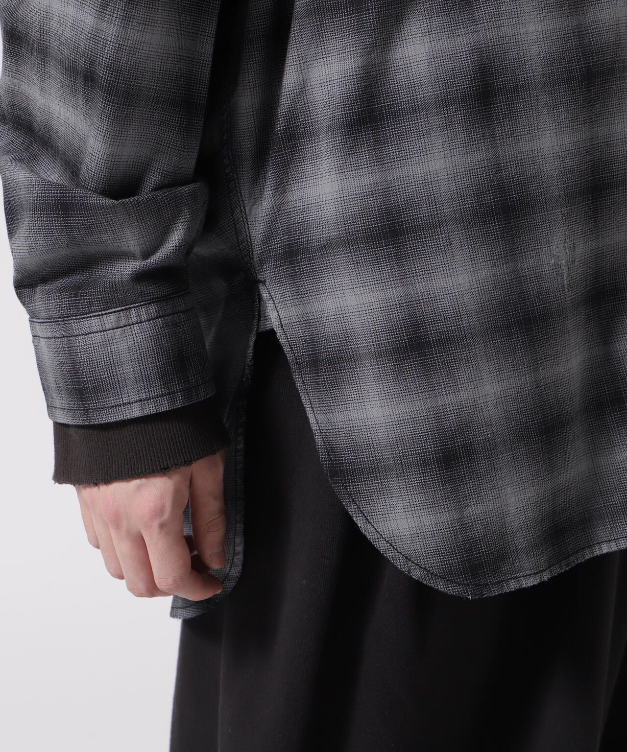 Maison MIHARAYASUHIRO/メゾン ミハラヤスヒロ/Hoodie Combine Checkered Shirt