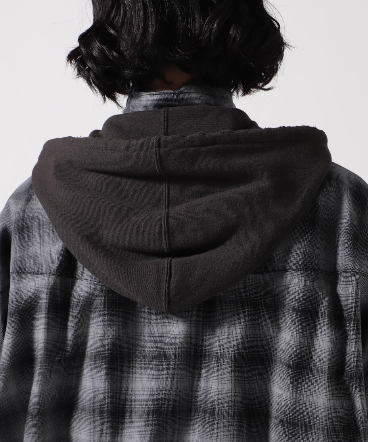 Maison MIHARAYASUHIRO/メゾン ミハラヤスヒロ/Hoodie Combine Checkered Shirt