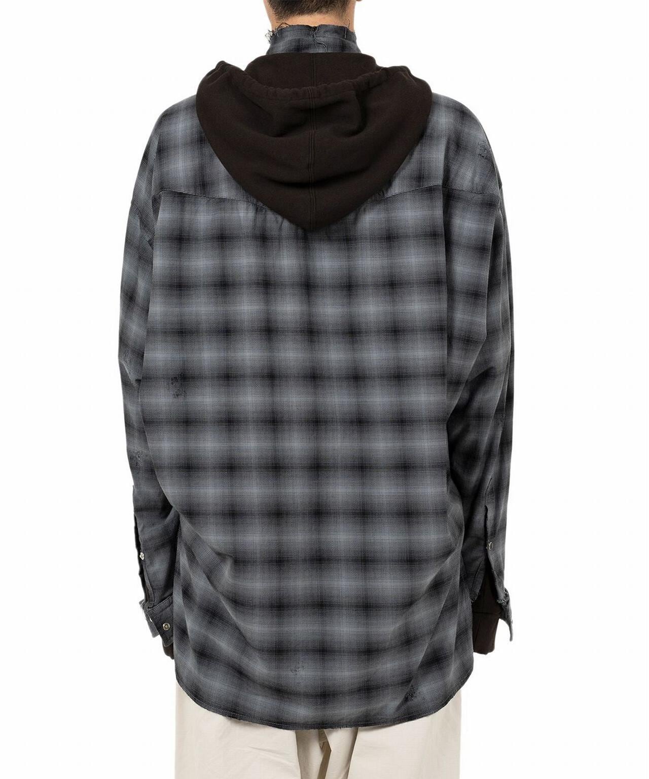 Maison MIHARAYASUHIRO/メゾン ミハラヤスヒロ/Hoodie Combine Checkered Shirt