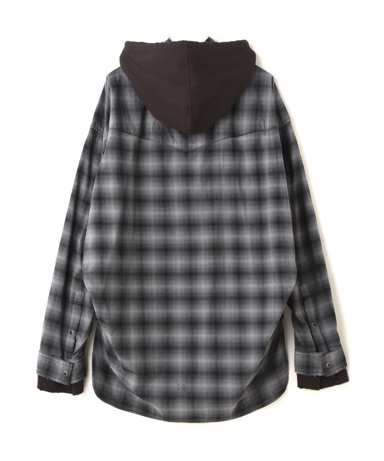 Maison MIHARAYASUHIRO/メゾン ミハラヤスヒロ/Hoodie Combine Checkered Shirt