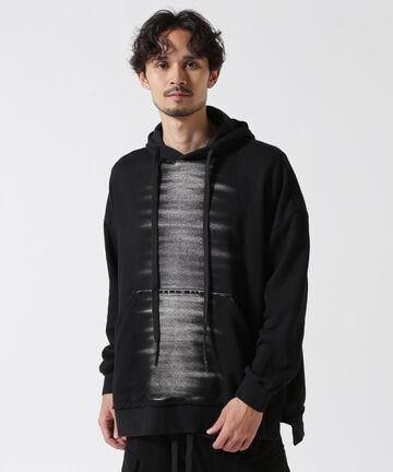 KMRii/ケムリ/BlackShadow Hooded Pullover/LS