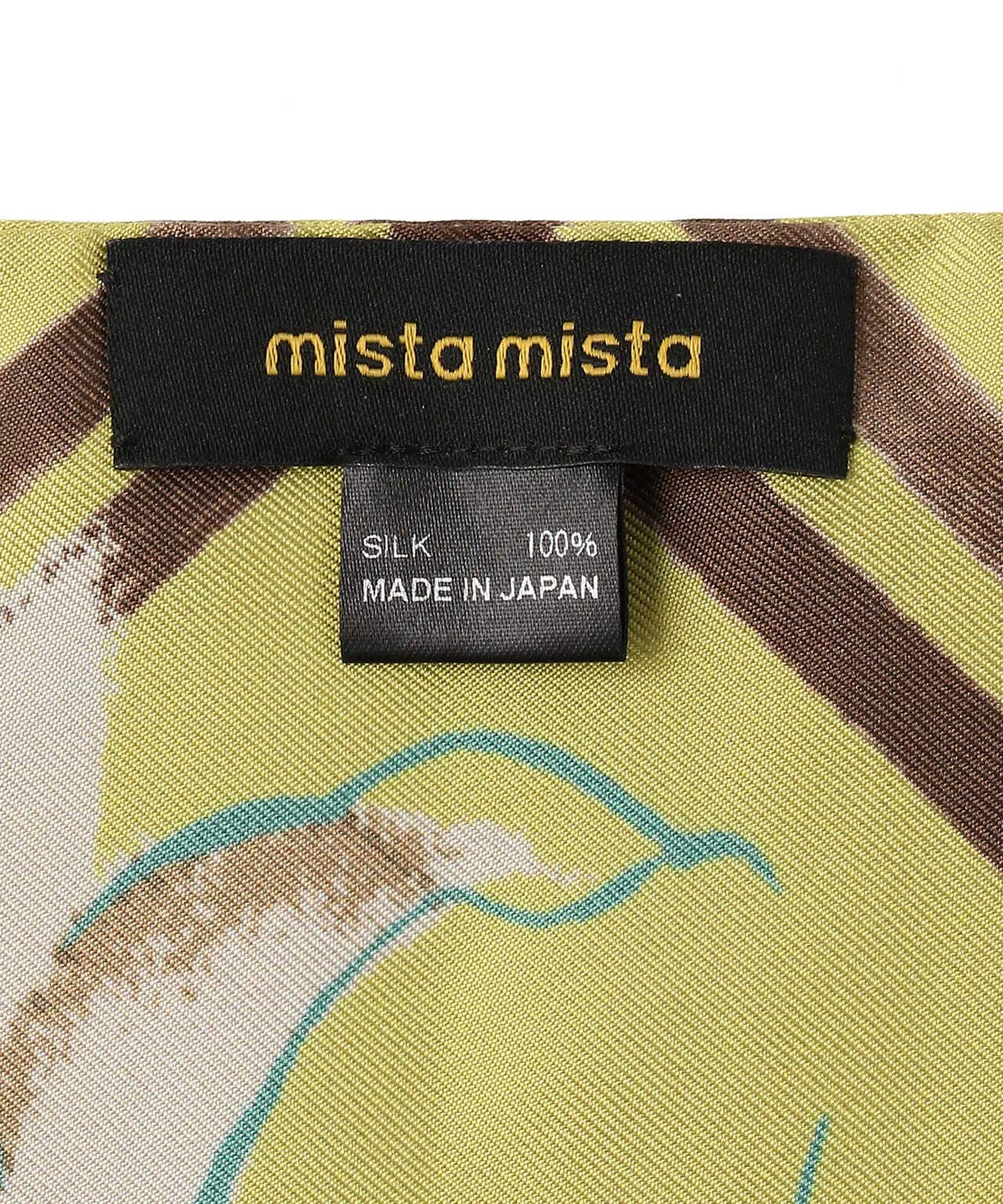 mista mista/ミスタ ミスタ/シルクスカーフ 縦