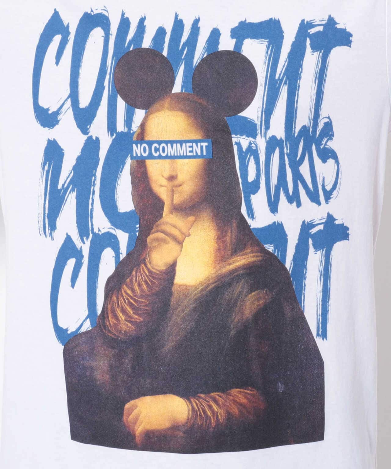 NO COMMENT PARIS/ノーコメントパリ/モナリザTシャツ/BLUE