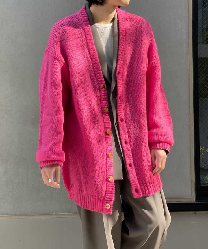 即納超特価【別注】URU/ウル/Wool Mohair Long Cardigan トップス