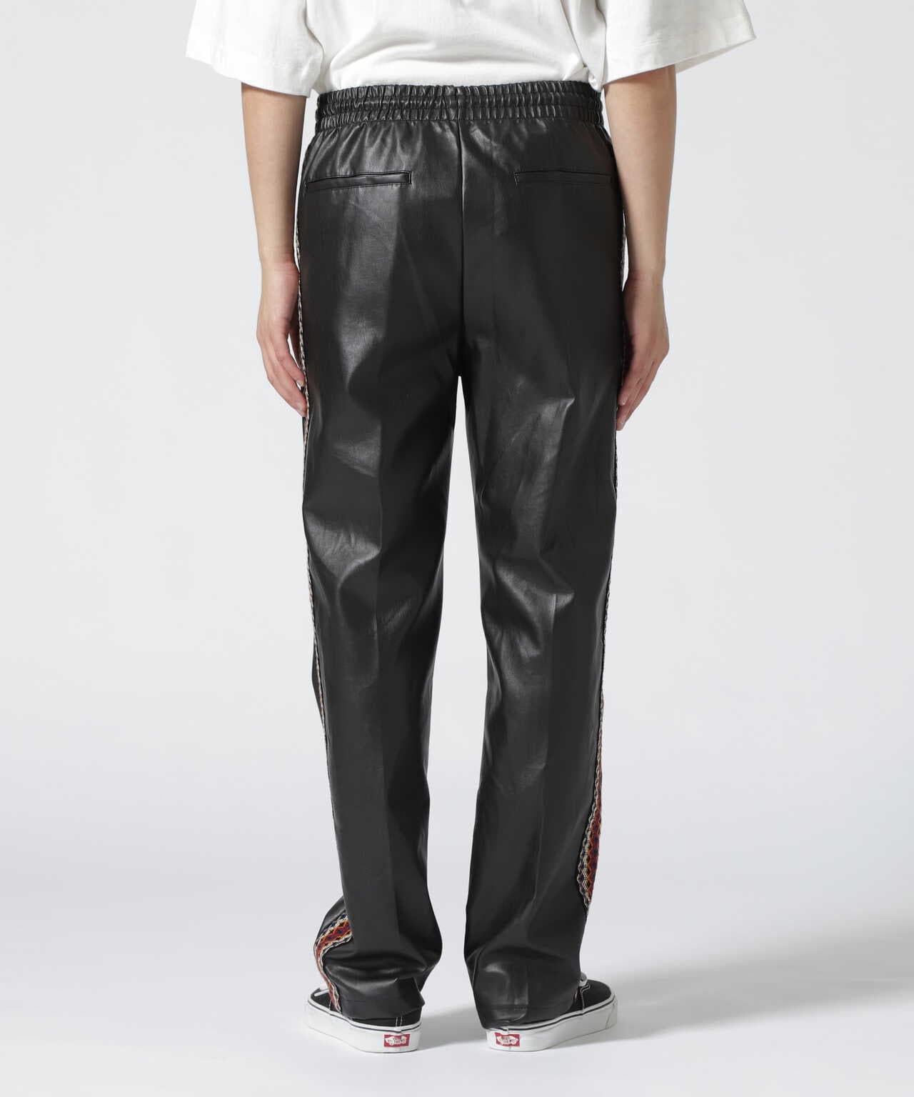 Toironier/トワロニエ/Synthetic Leather Side Line Truck Pants 