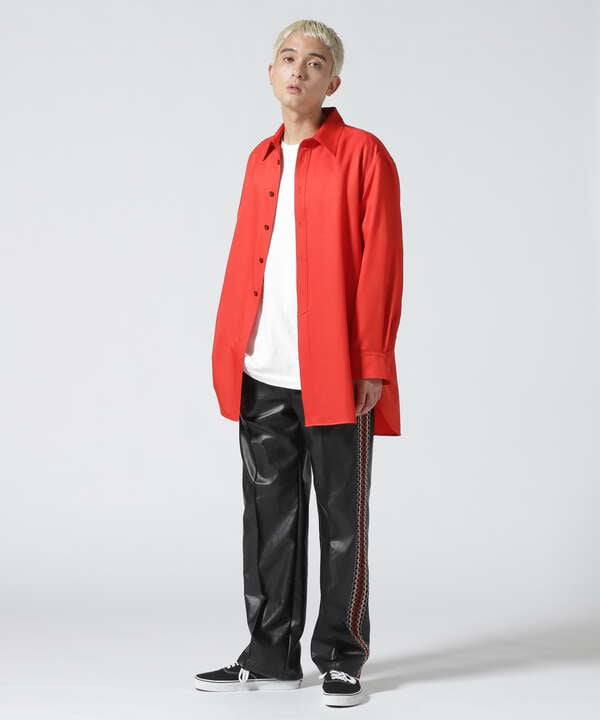 Toironier/トワロニエ/Synthetic Leather Side Line Truck Pants