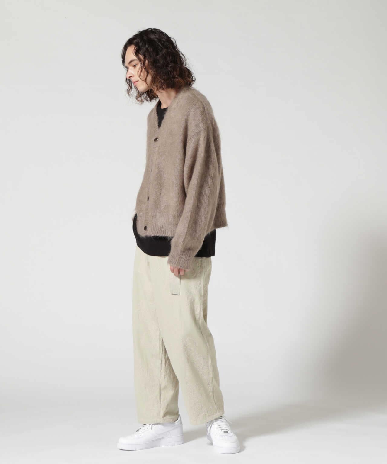Espresso Twisted Belted Pants in Garment Dyed Denim