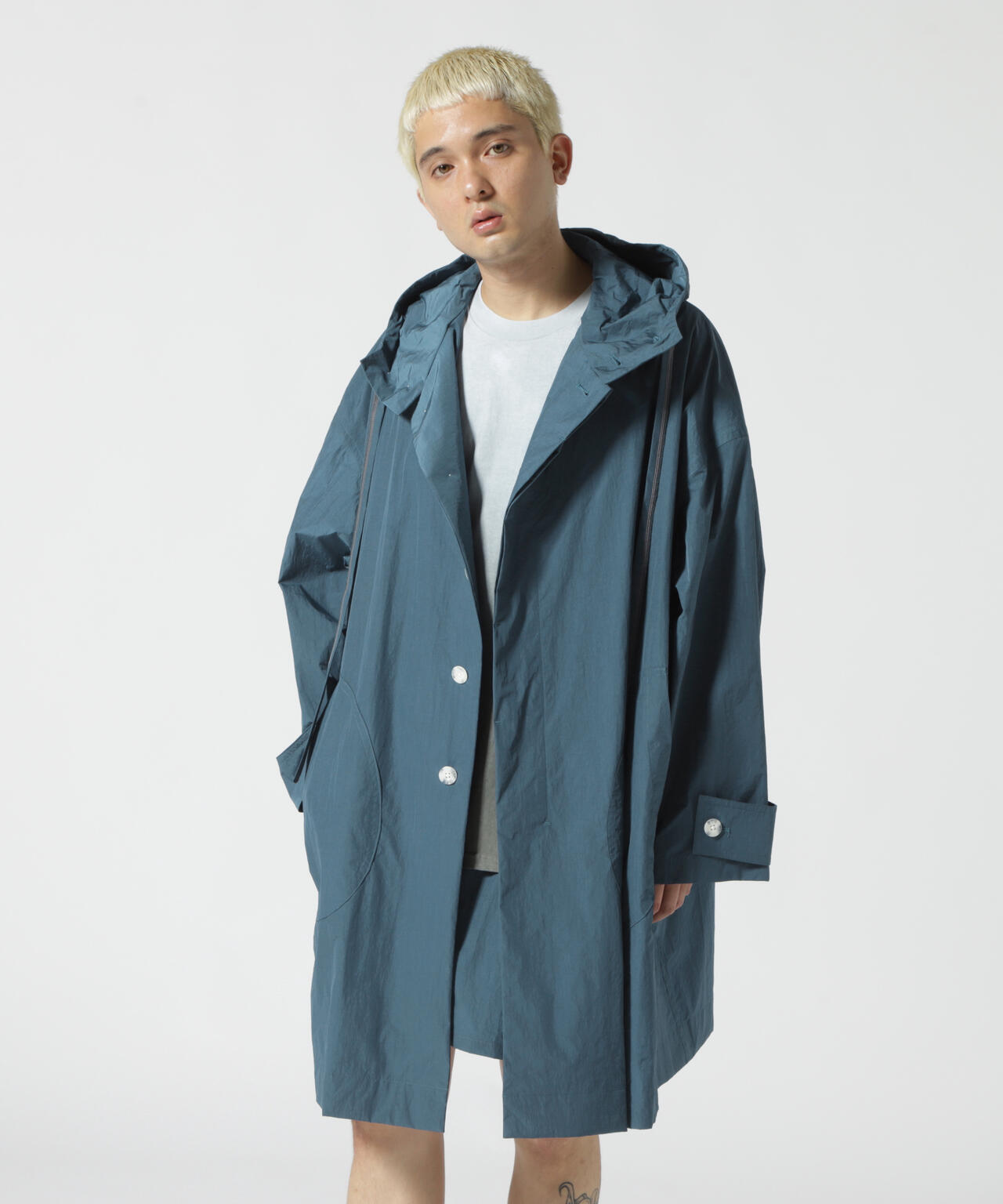 SHINYA KOZUKA HOODED COAT バックグラフィックパッチ www