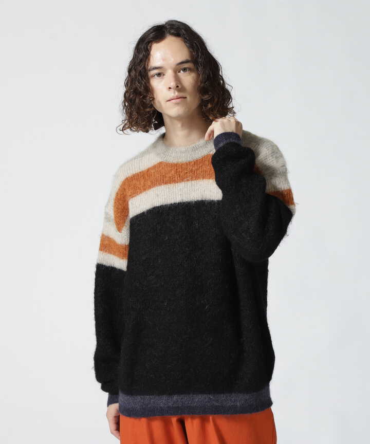 7,200円YOAKニット Still Border Crewneck サイズ3 モヘア