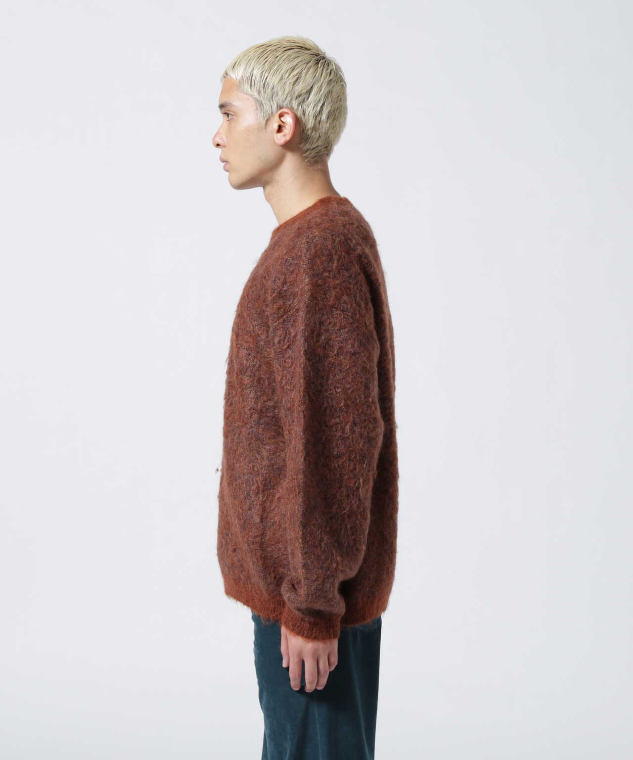 試着のみの為傷等はございませんYOKE Mohair Jacquard Crewneck Sweater