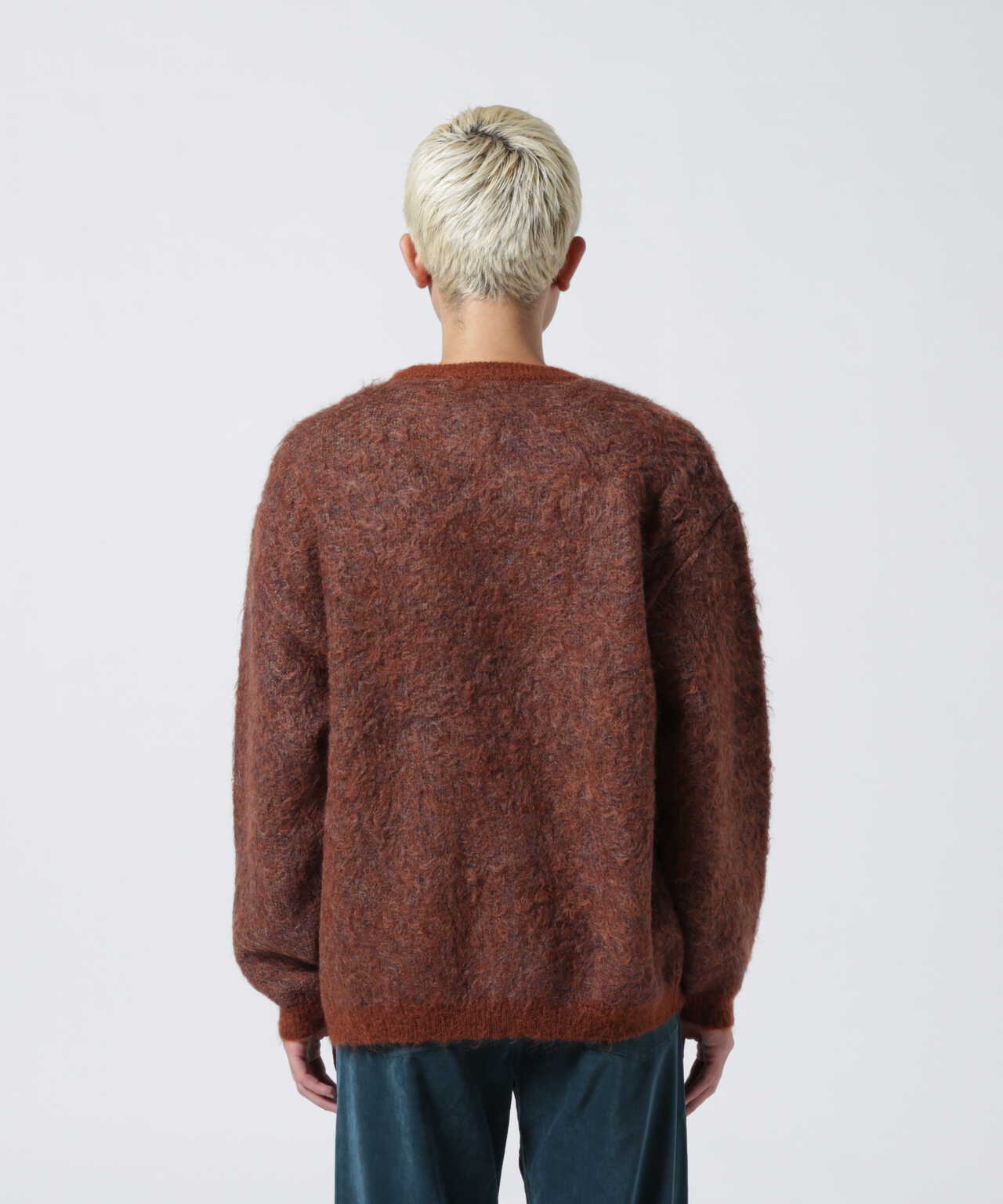 YOKE 4COLOR MIX JACQUARD MOHIAR CREWNECK