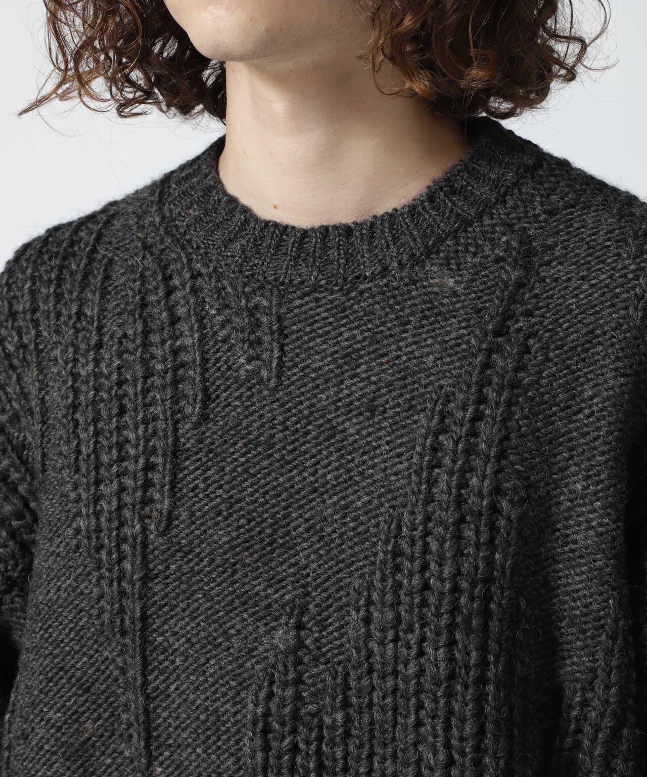 YOKE/ヨーク/Iregular Knitted Crewneck Sweater | GARDEN ( ガーデン 