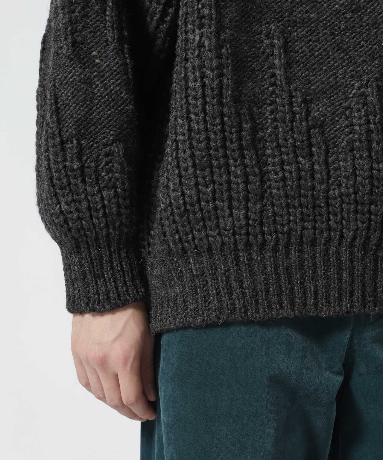 YOKE/ヨーク/Iregular Knitted Crewneck Sweater | GARDEN ( ガーデン