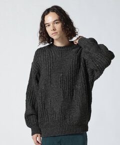 YOKE/ヨーク/Iregular Knitted Crewneck Sweater | GARDEN