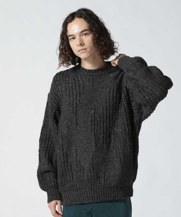 YOKE/ヨーク/Iregular Knitted Crewneck Sweater | GARDEN ...