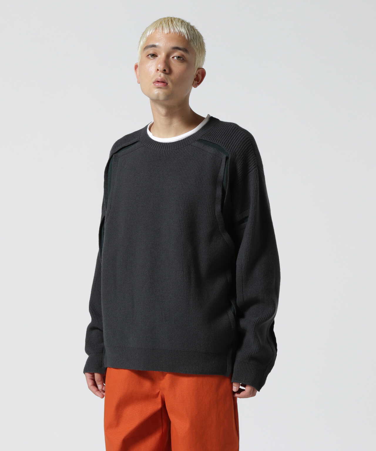 お気に入り YOKE CREWNECK SWEATER/ヨーク クルーネックセーター 黒 