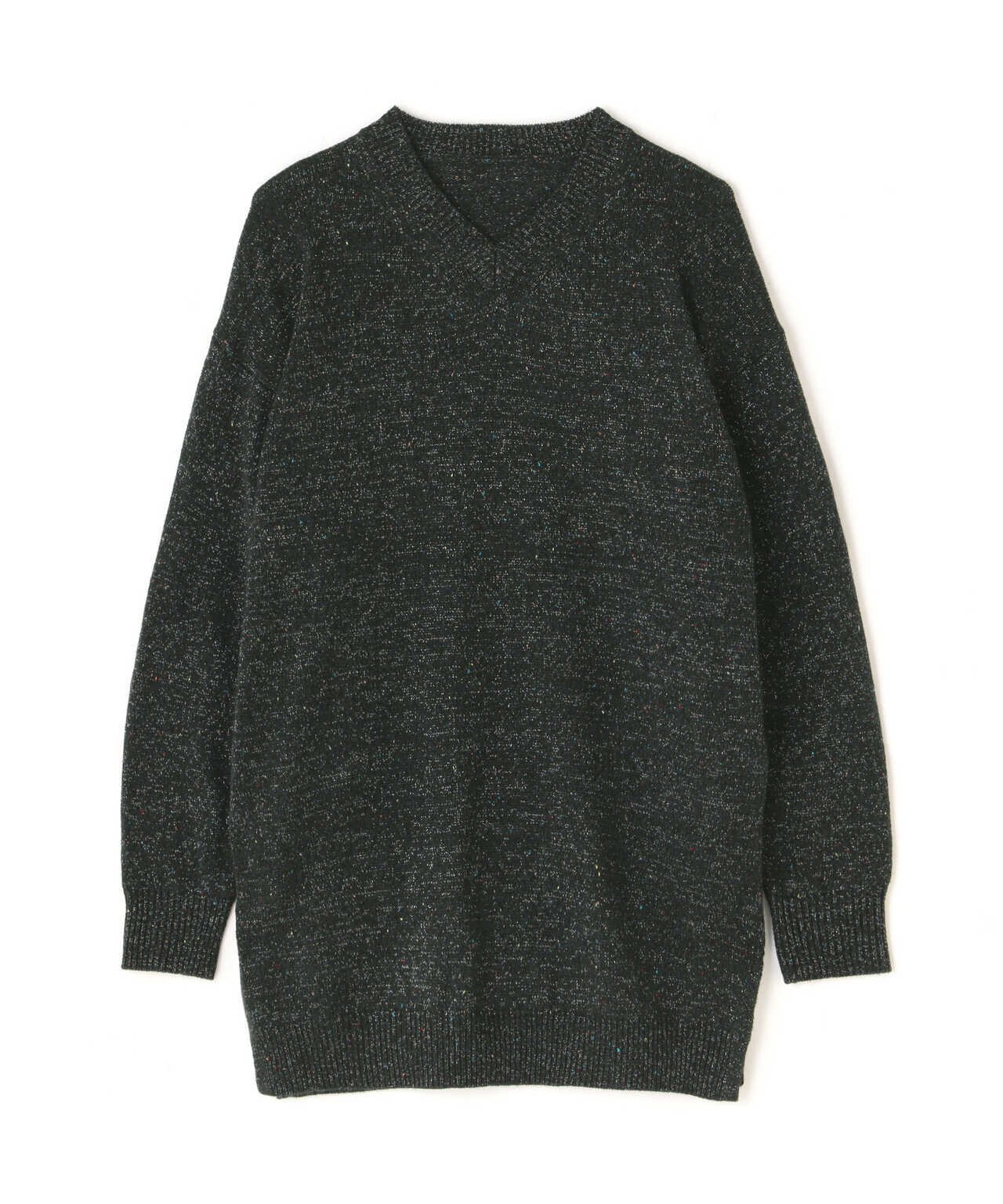 crepuscule /クレプスキュール/SHORT LENGTH LAME V-NECK KNIT