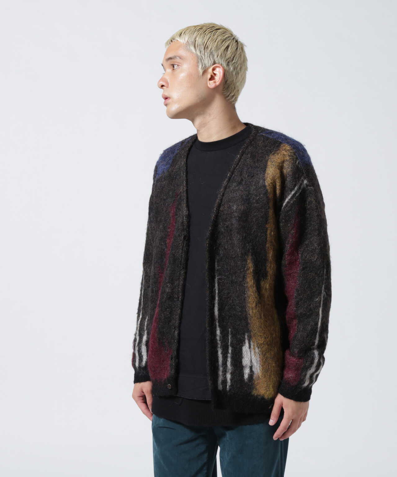 YOKE / STILL JACQUARD CARDIGAN-