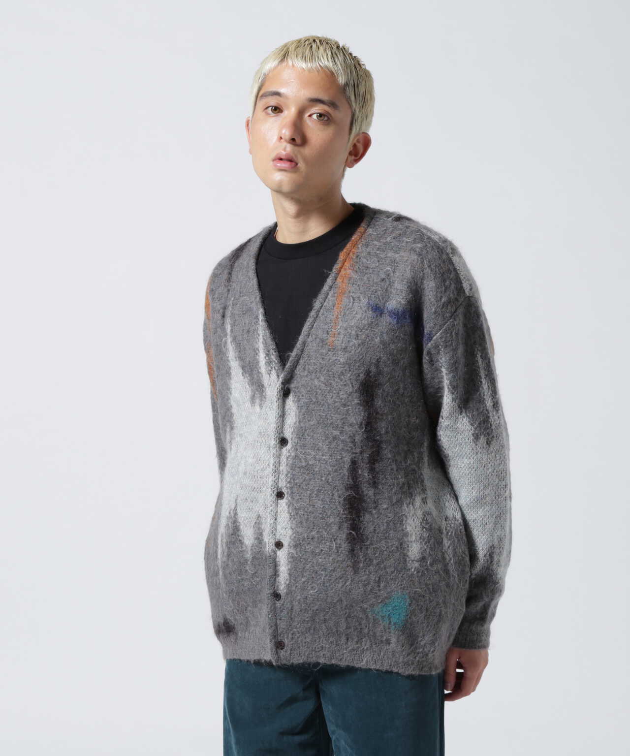 YOKE / STILL JACQUARD CARDIGAN-