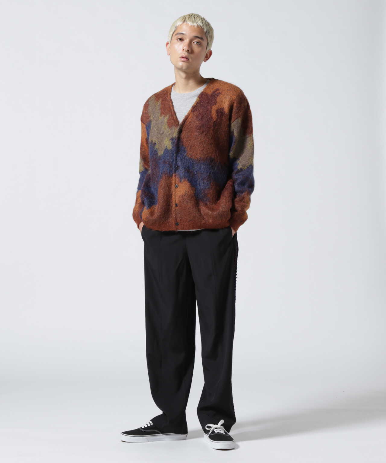 yoke 22aw still jacquard cardigan