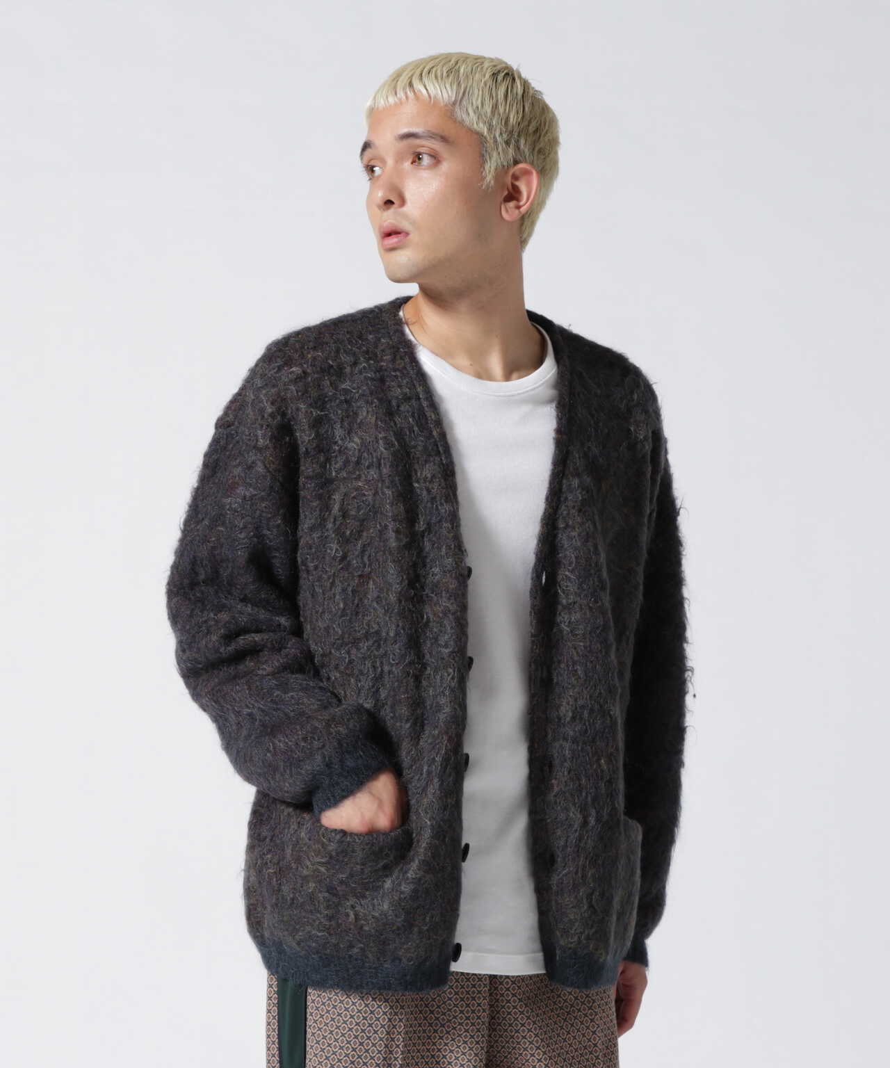 YOKE 4COLOR MIX JACQUARD MOHAIR CARDIGAN - カーディガン