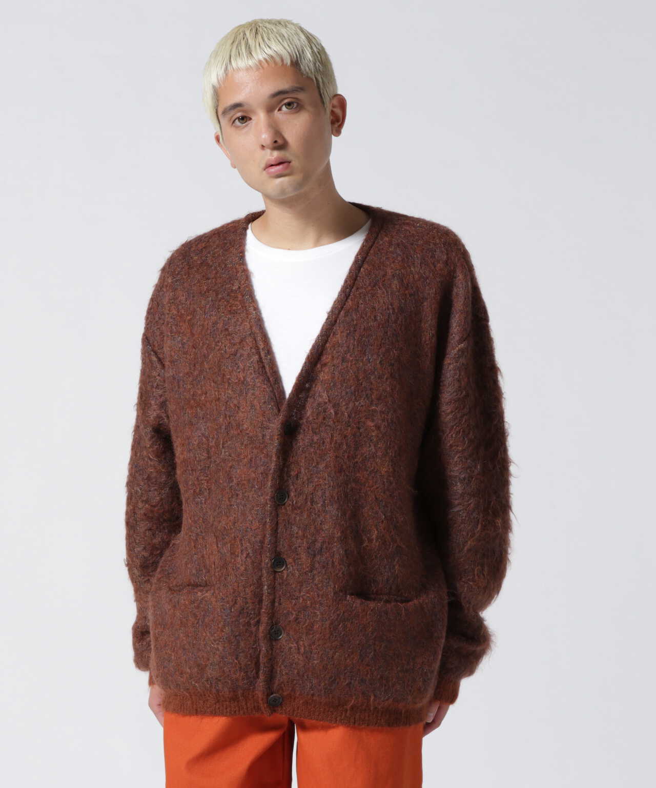 サイズ2YOKE 4COLOR MIX JACQUARD MOHAIR CARDIGAN