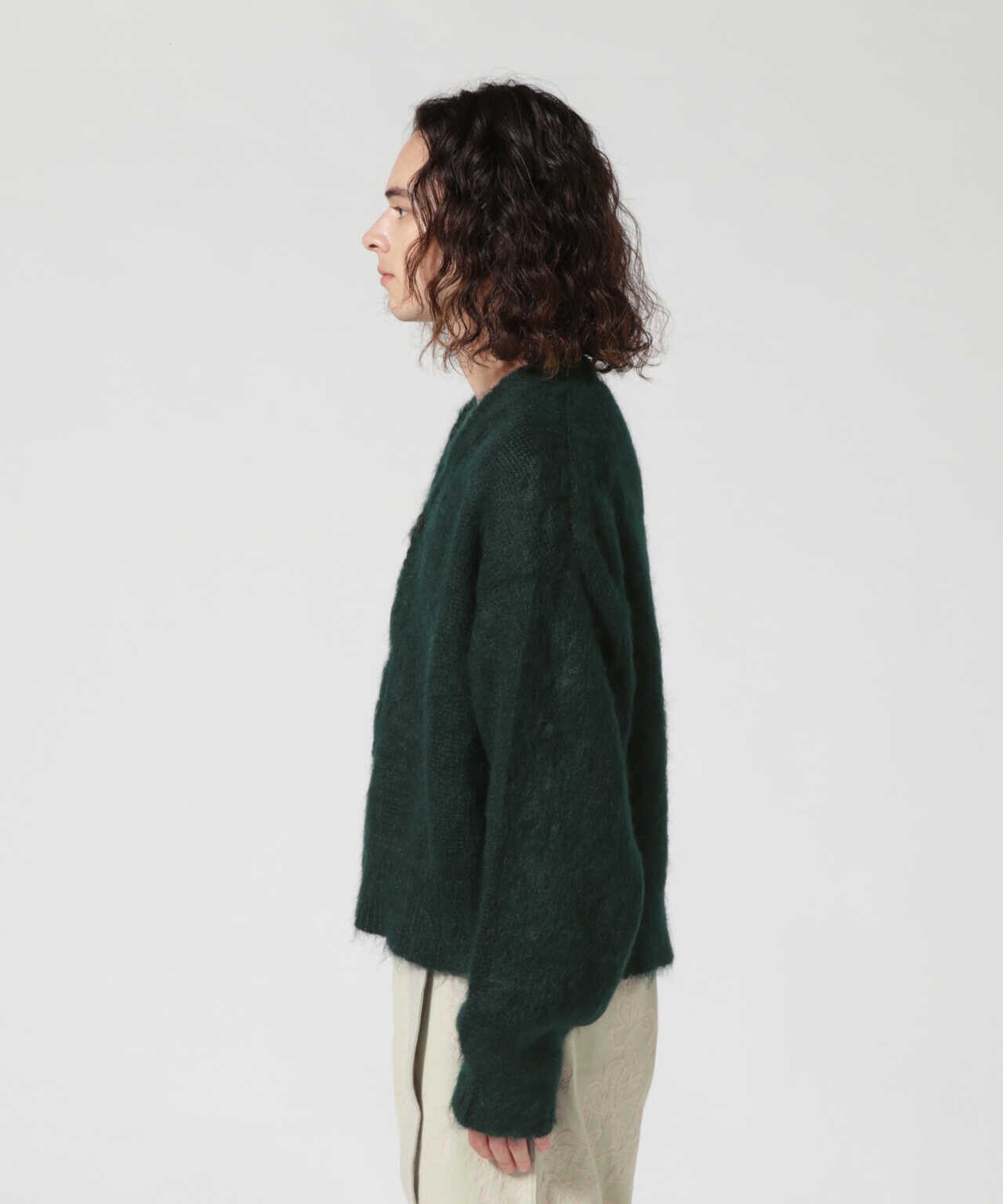 GARDEN TOKYO URU ブラック CARDIGAN CREW KNIT ガーデン ウル