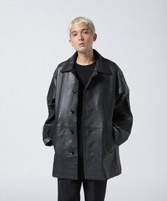 ほぼ未使用】【YOKE】Cut-Off Leather Car Coat | labiela.com