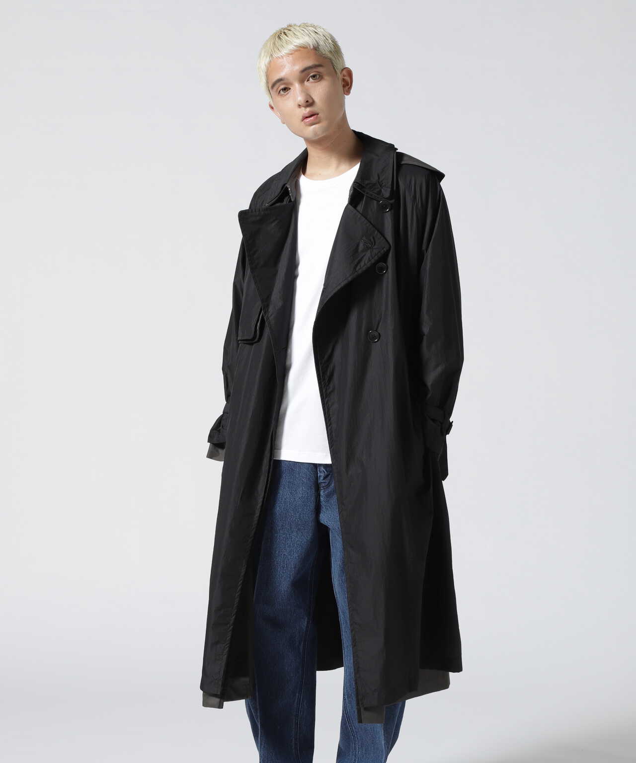 YOKE NYLON COVERED TRENCH COAT 素敵な