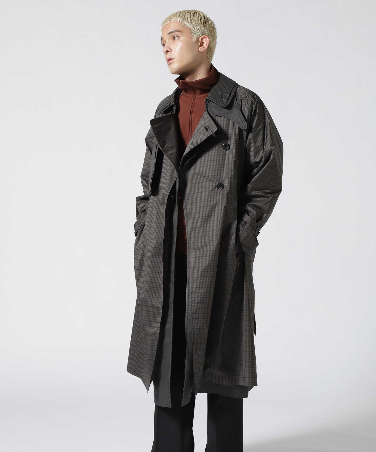 YOKE/ヨーク/NYLON COVERED TRENCH COAT