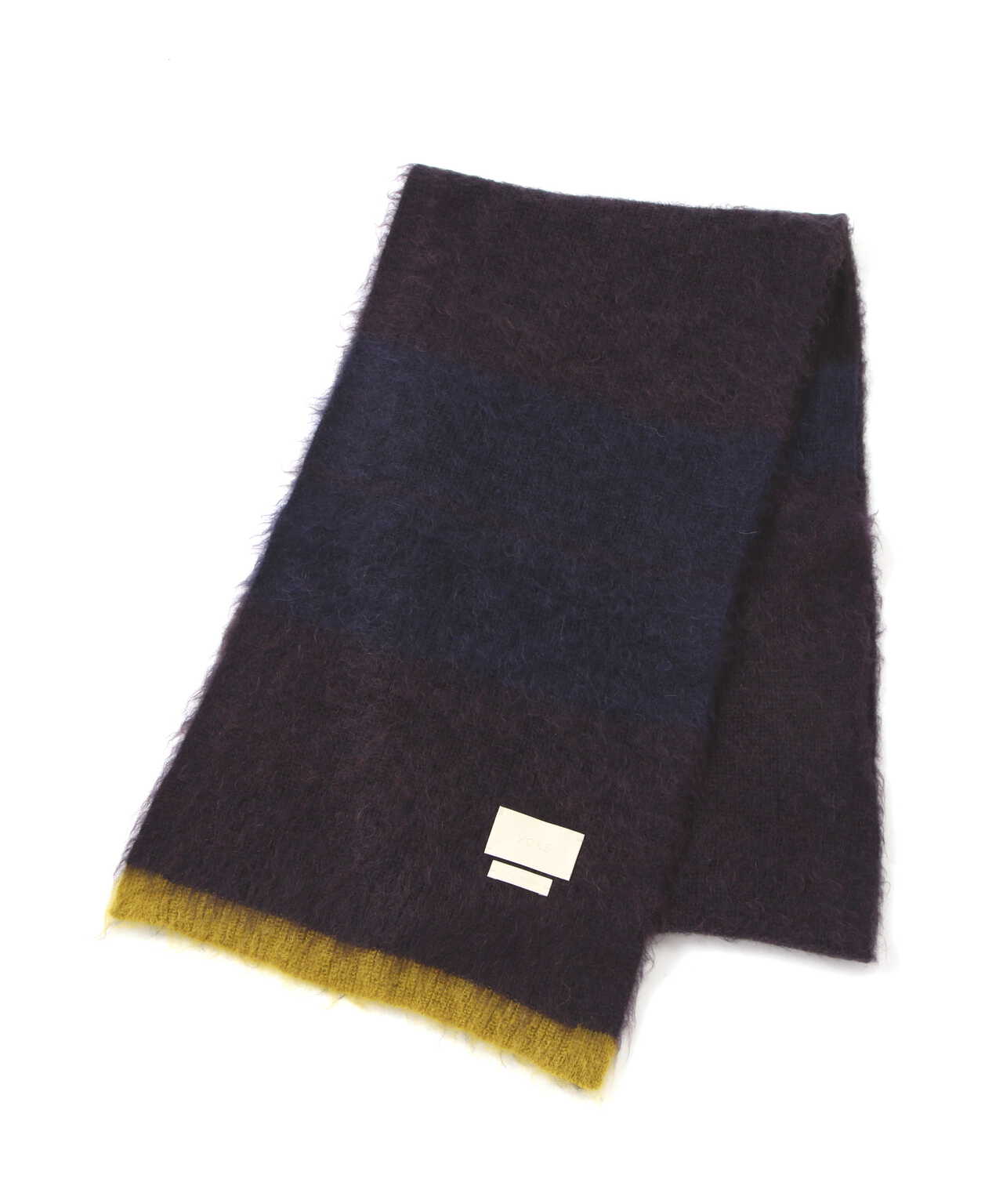 メンズYOKE / STILL BORDER MOHAIR LONG STOLE - マフラー