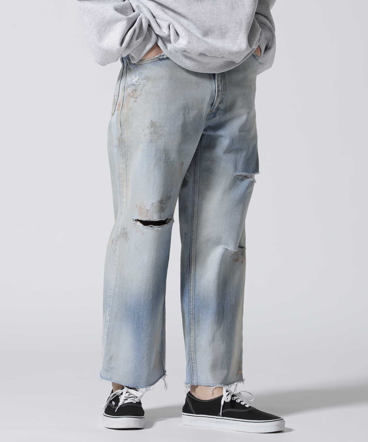 ANCELLM DAMAGESELVEDGE STRAIGHT 5P DENIM | labiela.com