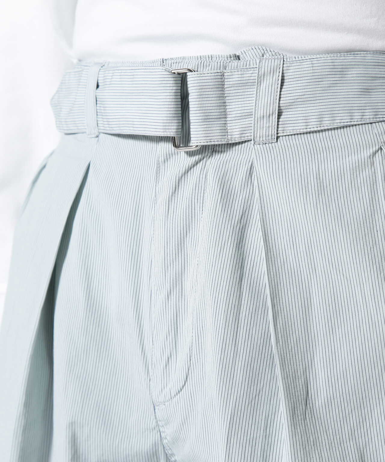 YOKE/ヨーク/Garment Dye Stripe Belted Wide Shorts | GARDEN ...