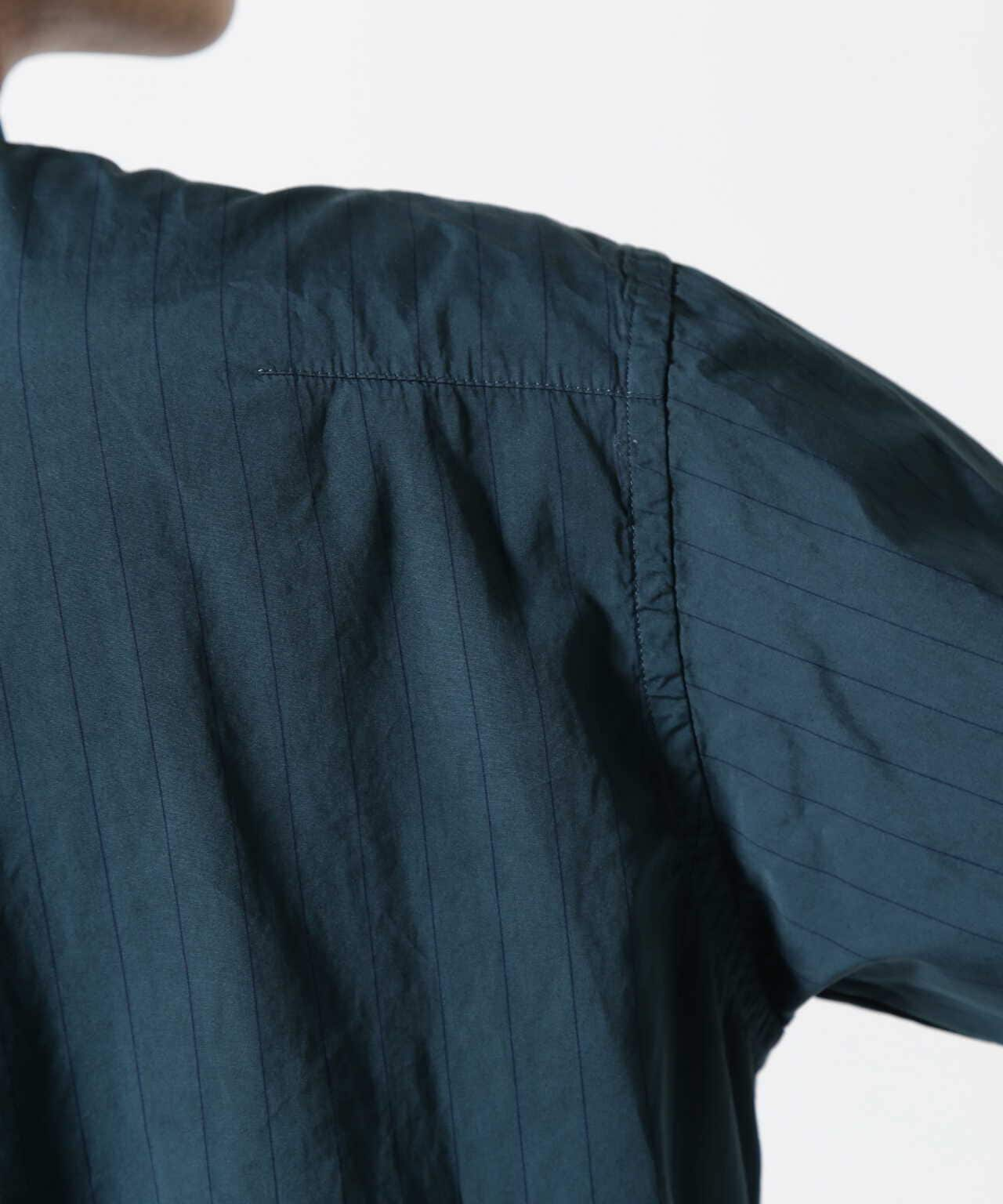 YOKE/ヨーク/Garment Dye Stripe Band Collar Shirt | GARDEN