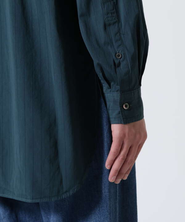 YOKE/ヨーク/Garment Dye Stripe Band Collar Shirt（7883120239 ...