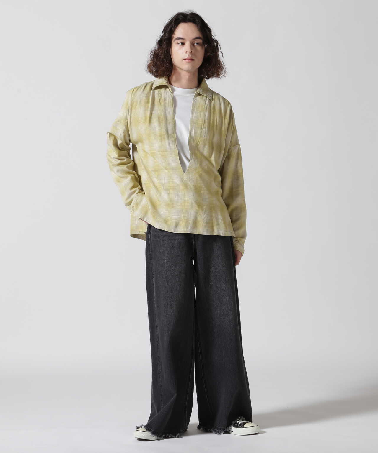 すずらん OMBRE CHECK PULLOVER SHIRT ANCELLM | ochge.org