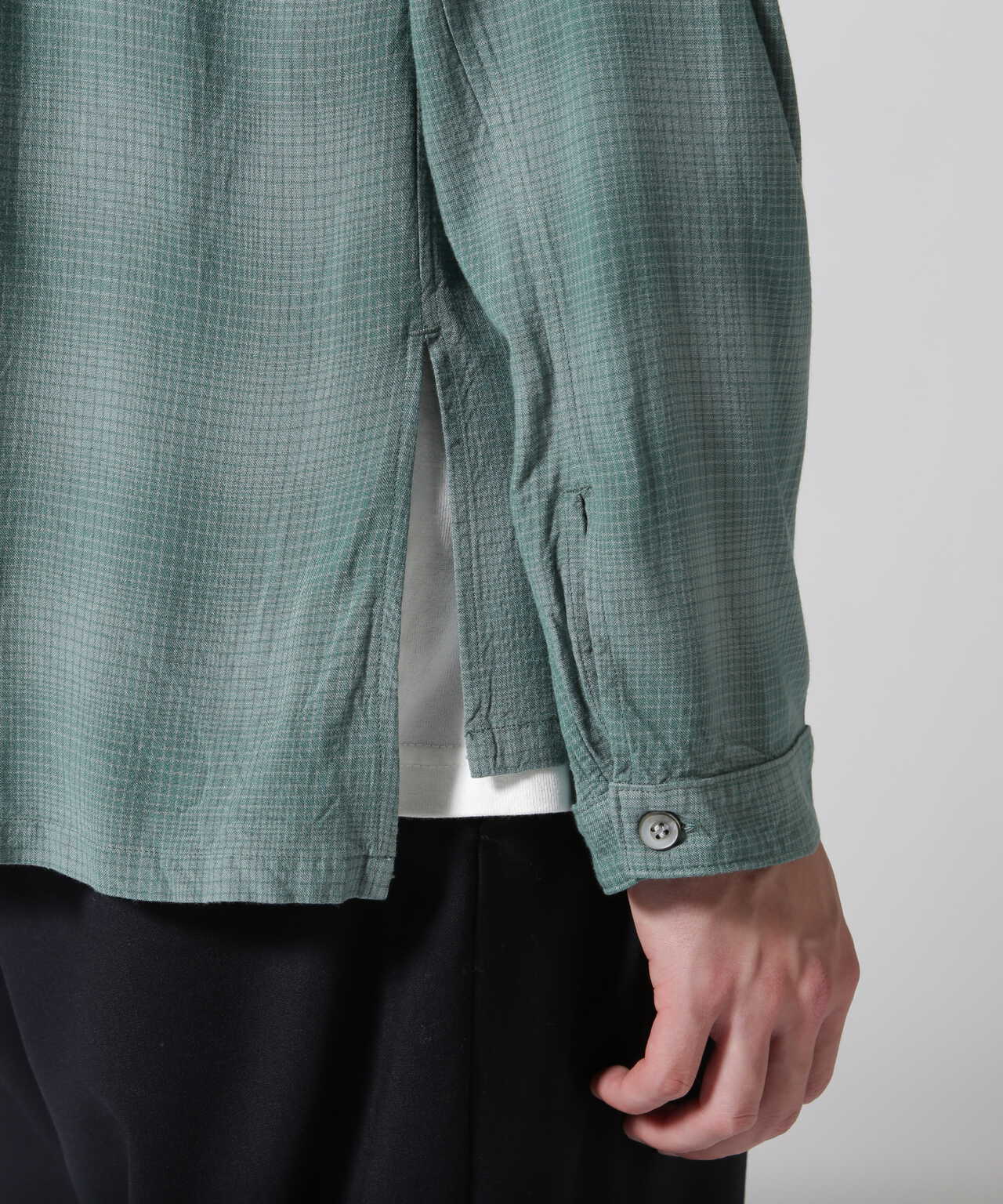 ANCELLM OMBRE CHECK PULLOVER SHIRT アンセルム - シャツ