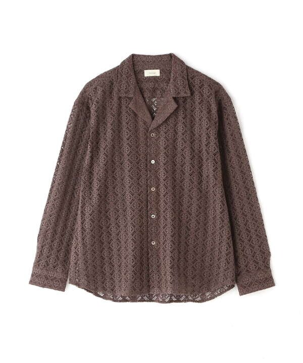 Toironier/トワロニエ/Lace open-collar Shirt