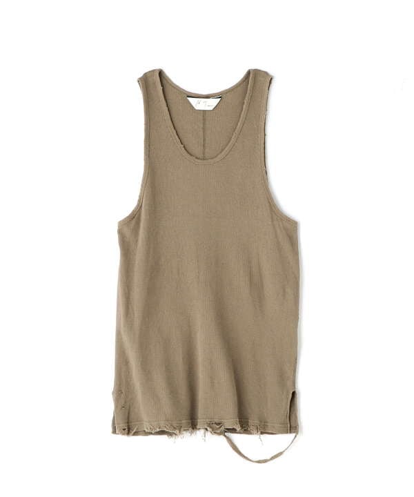 ANCELLM/アンセルム/DAMAGE WAFFLE TANKTOP