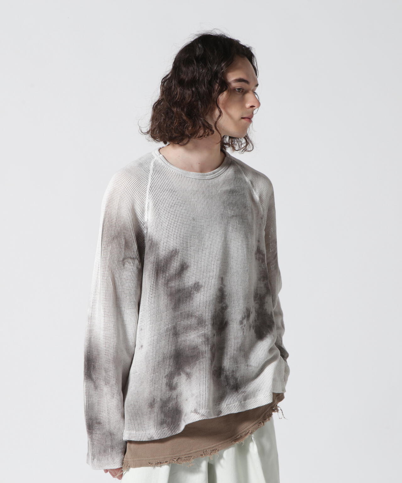 ANCELLM/アンセルム/ANCELLM DYED MESH LS T-SHIRT | GARDEN 