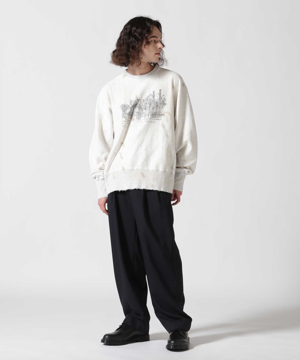 cupandcone[OPTSTUFF] CREWNECK SWEAT SHIRT(HEATHER) - スウェット