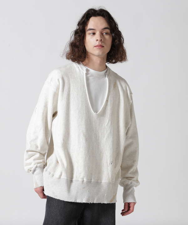 ANCELLM/アンセルム/CRASH CREWNECK SWEAT SHIRT