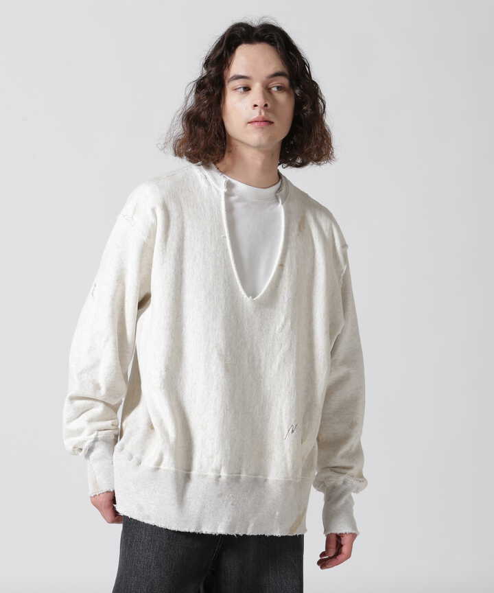 メンズANCELLM  AN M CRASH CREWNECK SWEAT SHIRT