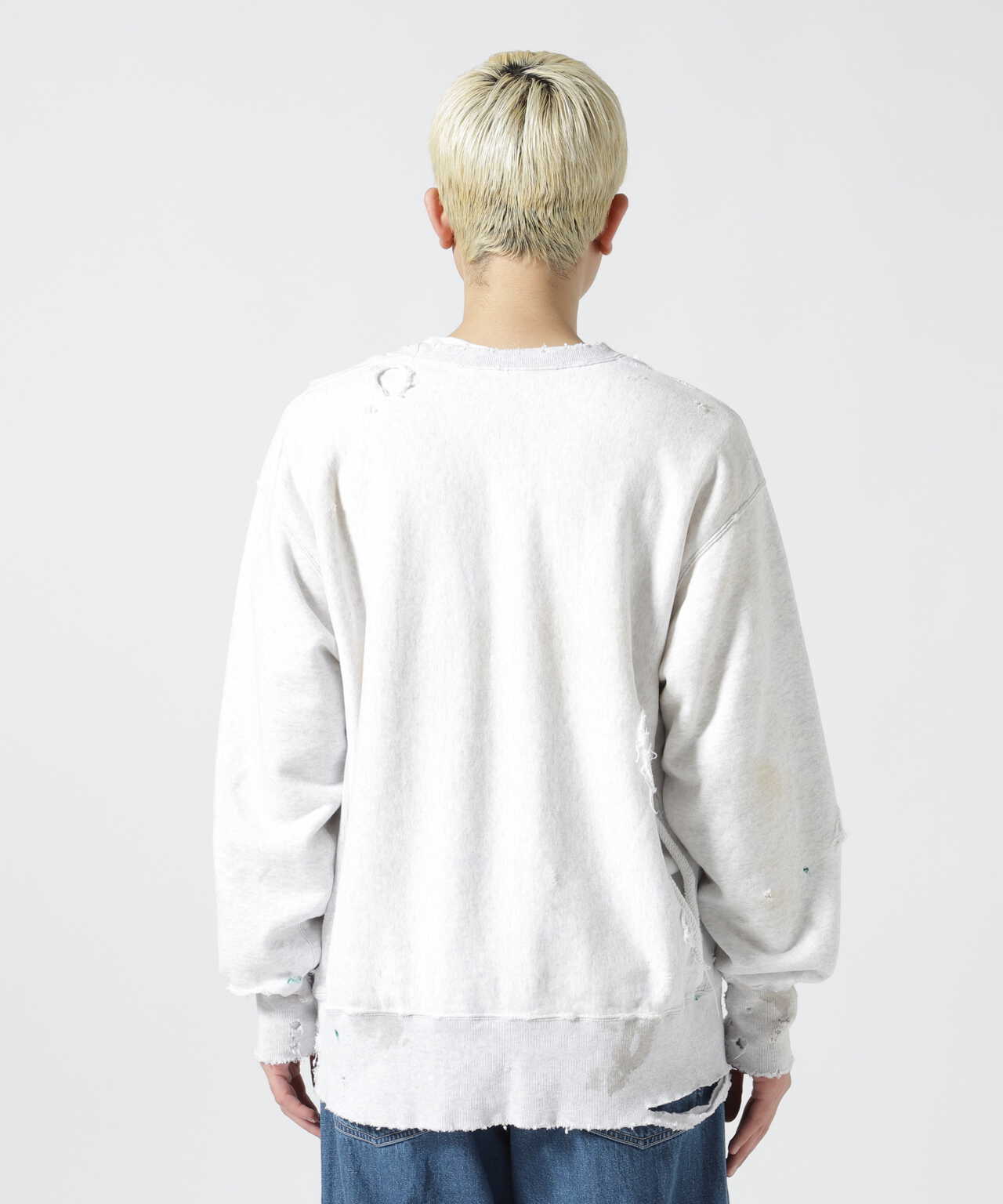 ANCELLM/アンセルム/GR N CRASH CREWNECK SWEAT SHIRT | GARDEN